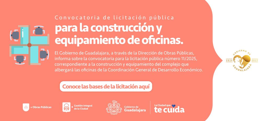 Convocatoria de licitacion pública para la contrucción y equipamiento de oficinas