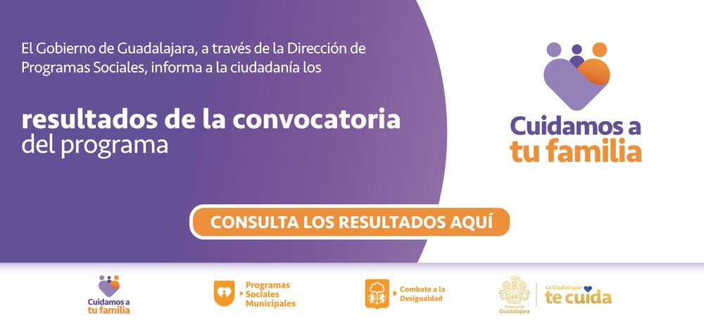 Resultado de la convocatoria del programa Cuidamos a tu Familia
