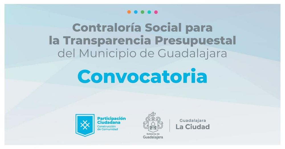 Forma parte de la Contraloría Social para la Transparencia Presupuestal de Guadalajara