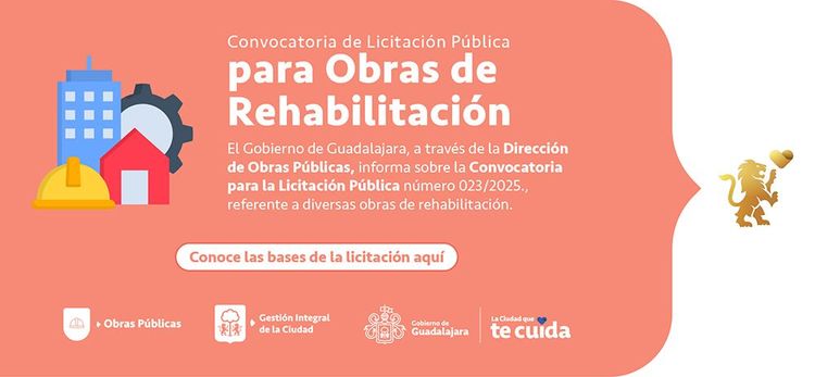 Convocatoria de Licitación Pública para Obras de Rehabilitación